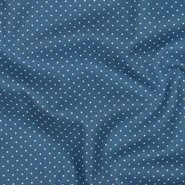 -Katoenen stof - poplin - stipjes - blauw - 4948-025 - Katoenen stof - poplin - stipjes - blauw - 4948-025
