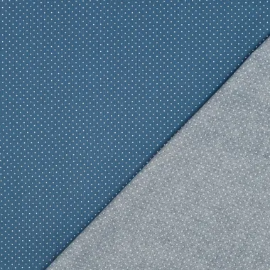 -Katoenen stof - poplin - stipjes - blauw - 4948-025 - Katoenen stof - poplin - stipjes - blauw - 4948-025