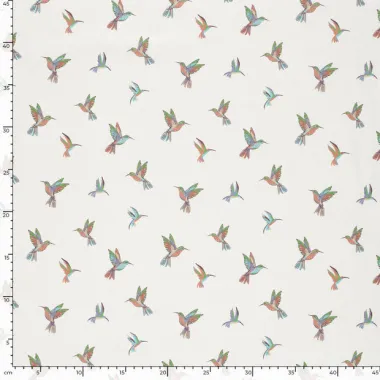 -Katoenen stof - poplin - vogels - gebroken wit - 27/25620-051 - Katoenen stof - poplin - vogels - gebroken wit - 27/25620-051