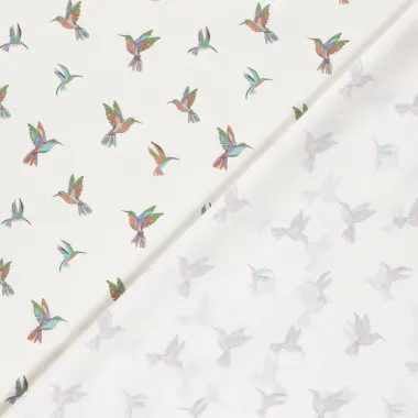-Katoenen stof - poplin - vogels - gebroken wit - 27/25620-051 - Katoenen stof - poplin - vogels - gebroken wit - 27/25620-051