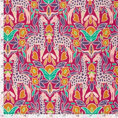 -Katoenen stof - poplin - giraffen - multi - 27/25656-013 - Katoenen stof - poplin - giraffen - multi - 27/25656-013