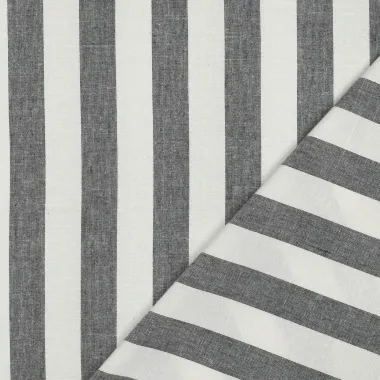 -Katoenen stof - mix - yarn dyed stripes - zwart - 3171-001 - Katoenen stof - mix - yarn dyed stripes - zwart - 3171-001