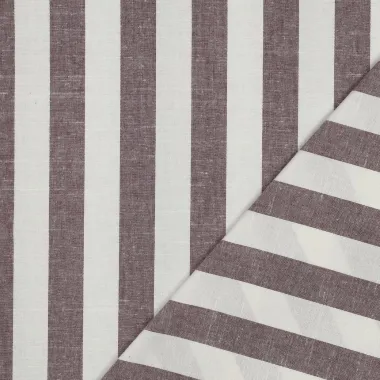 -Katoenen stof - mix - yarn dyed stripes - aubergine - 3171-005 - Katoenen stof - mix - yarn dyed stripes - aubergine - 3171-005