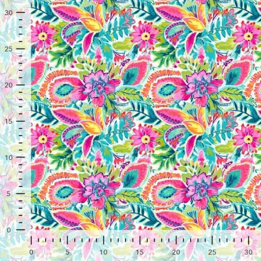 -Tricot stof - digitaal bloemen - multi - S10026-170 - Tricot stof - digitaal bloemen - multi - S10026-170