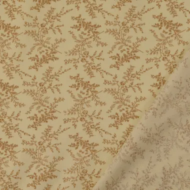 -Katoenen stof - poplin - bladeren - beige - 60692-052 - Katoenen stof - poplin - bladeren - beige - 60692-052