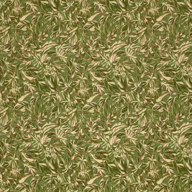 -Tricot stof - French Terry - bladeren - groen - 24522-027 - Tricot stof - French Terry - bladeren - groen - 24522-027