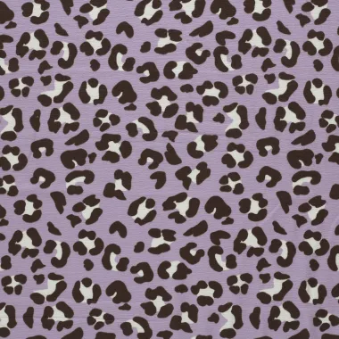 -Tricot stof - terry crêpe - dierenprint - lila - 25511-143 - Tricot stof - terry crêpe - dierenprint - lila - 25511-143