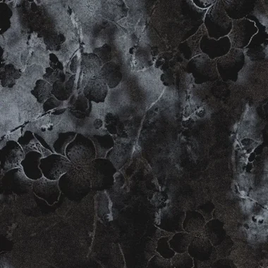 -Satijn stof - velvet satin foil - bloemen - blauw - 22409-690 - Satijn stof - velvet satin foil - bloemen - blauw - 22409-690