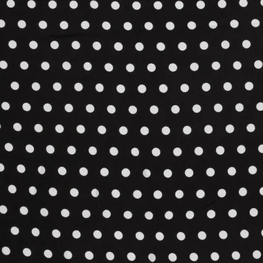 -Tricot stof - viscose vortex - stippen - zwart wit - 26025-069 - Tricot stof - viscose vortex - stippen - zwart wit - 26025-069