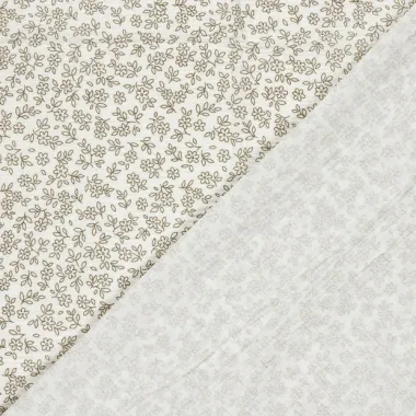 -Mousseline stof - bloemetjes - gebroken wit - 25330-051 - Mousseline stof - bloemetjes - gebroken wit - 25330-051