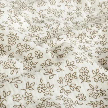 -Mousseline stof - bloemetjes - gebroken wit - 25330-051 - Mousseline stof - bloemetjes - gebroken wit - 25330-051