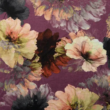 -Tricot stof - digitaal bloemen - mauve - 60639-247 - Tricot stof - digitaal bloemen - mauve - 60639-247