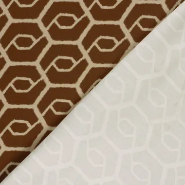 -Tricot stof - punta di roma - abstract - bruin - 33/26041-055 - Tricot stof - punta di roma - abstract - bruin - 33/26041-055