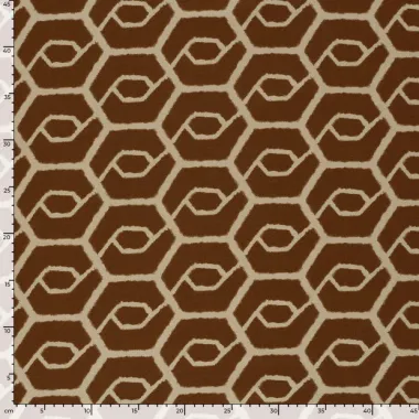 -Tricot stof - punta di roma - abstract - bruin - 33/26041-055 - Tricot stof - punta di roma - abstract - bruin - 33/26041-055