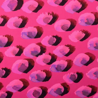-Viscose stof - satijn - digitaal stippen - roze - 60250-012 - Viscose stof - satijn - digitaal stippen - roze - 60250-012