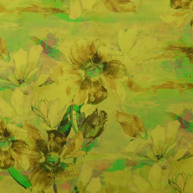 -Viscose stof - satijn - digitaal bloemen - groen - 60251-023 - Viscose stof - satijn - digitaal bloemen - groen - 60251-023