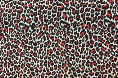 -Katoenen stof - mix - dierenprint - rood - JT829 - Katoenen stof - mix - dierenprint - rood - JT829