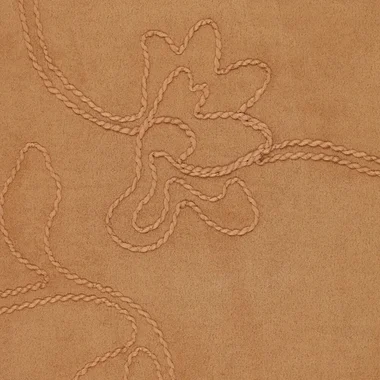 -Embroidery stof - scuba suede - bloemen - lichtbruin - 23211-098 - Embroidery stof - scuba suede - bloemen - lichtbruin - 23211-098