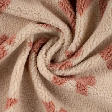 -Teddy stof - jacquard - strikken - zand - 4/K80405-520 - Teddy stof - jacquard - strikken - zand - 4/K80405-520