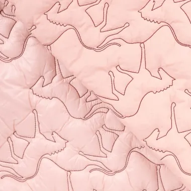 -Doorgestikte stof - quilted - paarden - poederroze - 4/K48169-120 - Doorgestikte stof - quilted - paarden - poederroze - 4/K48169-120