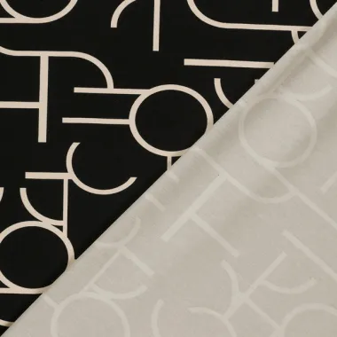 -Tricot stof - punta di roma - abstract - zwart - 33/26039-069 - Tricot stof - punta di roma - abstract - zwart - 33/26039-069