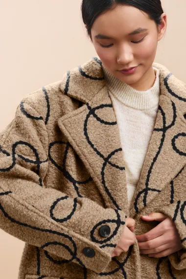 -Embroidery stof - bouclé mantelstof - lana fantasia - naturel - 23072-098 - Embroidery stof - bouclé mantelstof - lana fantasia - naturel - 23072-098