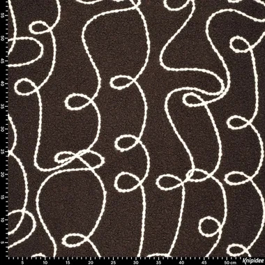 -Embroidery stof - bouclé mantelstof - lana fantasia - donkerbruin - 23072-100 - Embroidery stof - bouclé mantelstof - lana fantasia - donkerbruin - 23072-100