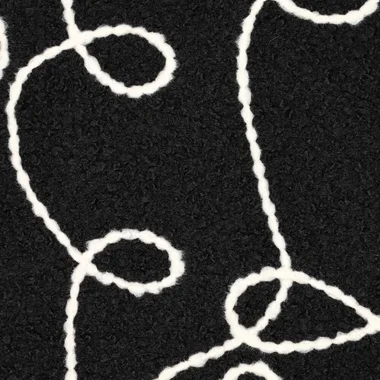 -Embroidery stof - bouclé mantelstof - lana fantasia - zwart - 23072-999 - Embroidery stof - bouclé mantelstof - lana fantasia - zwart - 23072-999