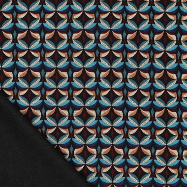 -Tricot stof - punta di roma - diamond stars - blauw - 23019-670 - Tricot stof - punta di roma - diamond stars - blauw - 23019-670