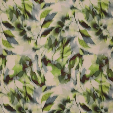-Viscose stof - mix - bladeren - groen - 23039-315 - Viscose stof - mix - bladeren - groen - 23039-315