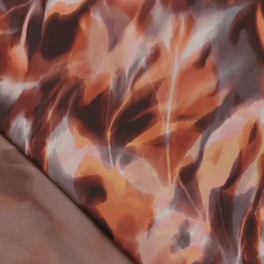 -Viscose stof - mix - bladeren - terra - 23039-445 - Viscose stof - mix - bladeren - terra - 23039-445