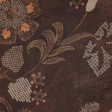 -Viscose stof - mix - bloemen - bruin - 23040-105 - Viscose stof - mix - bloemen - bruin - 23040-105