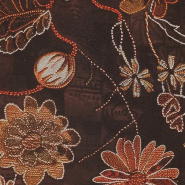 -Viscose stof - mix - bloemen - bruin - 23040-100 - Viscose stof - mix - bloemen - bruin - 23040-100