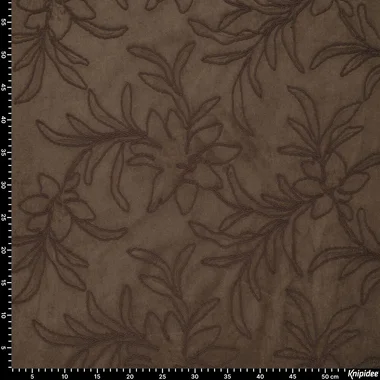 -Embroidery stof - suèdine - super suede florio - donkerbruin - 23066-105 - Embroidery stof - suèdine - super suede florio - donkerbruin - 23066-105