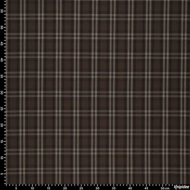 -Geruite stof - lichte rek - donkerbruin - 23226-100 - Geruite stof - lichte rek - donkerbruin - 23226-100
