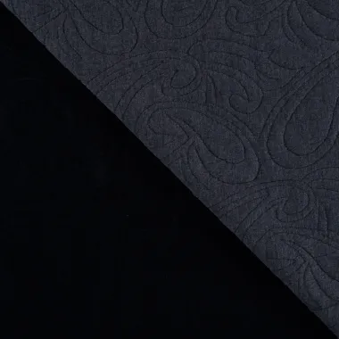-Gebreide stof - jacquard - paisley bubble 3D - donkerblauw - Q22917-980 - Gebreide stof - jacquard - paisley bubble 3D - donkerblauw - Q22917-980