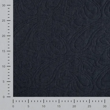 -Gebreide stof - jacquard - paisley bubble 3D - donkerblauw - Q22917-980 - Gebreide stof - jacquard - paisley bubble 3D - donkerblauw - Q22917-980