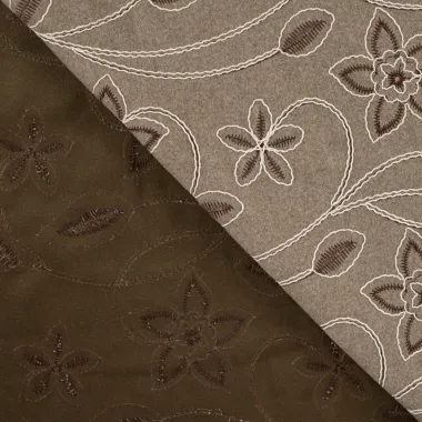 -Embroidery stof - bloemen - zandgrijs - Q22926-520 - Embroidery stof - bloemen - zandgrijs - Q22926-520