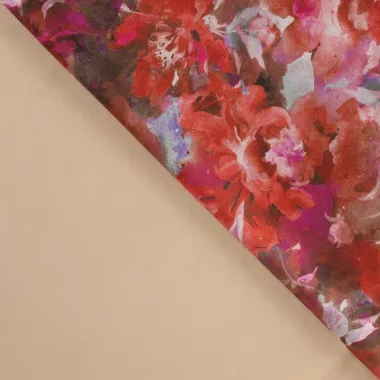 -Suèdine stof - scuba suede - bloemen - fuchsia - Q22958-170 - Suèdine stof - scuba suede - bloemen - fuchsia - Q22958-170