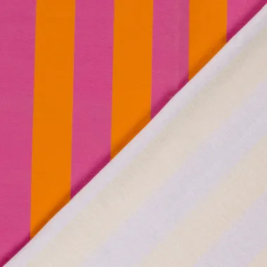 -Tricot stof - French Terry - digitaal strepen - oranje - 26817-036 - Tricot stof - French Terry - digitaal strepen - oranje - 26817-036