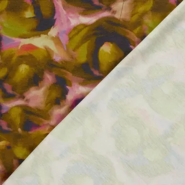 -Tricot stof - punta di roma - abstract - oker - 26043-034 - Tricot stof - punta di roma - abstract - oker - 26043-034