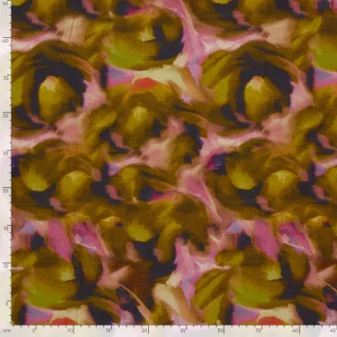 -Tricot stof - punta di roma - abstract - oker - 26043-034 - Tricot stof - punta di roma - abstract - oker - 26043-034