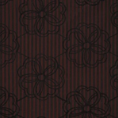 -Embroidery stof - seersucker - bloemen - donkerbruin - 23047-101 - Embroidery stof - seersucker - bloemen - donkerbruin - 23047-101