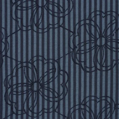 -Embroidery stof - seersucker - bloemen - blauw - 23047-691 - Embroidery stof - seersucker - bloemen - blauw - 23047-691
