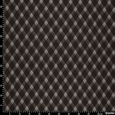 -Stretch stof - jacquard - wiebers - donkerbruin - 23235-101 - Stretch stof - jacquard - wiebers - donkerbruin - 23235-101