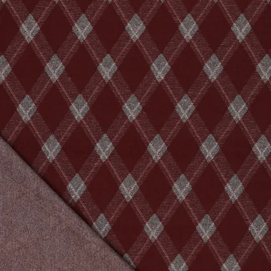 -Stretch stof - jacquard - wiebers - donkerrood - 23235-401 - Stretch stof - jacquard - wiebers - donkerrood - 23235-401