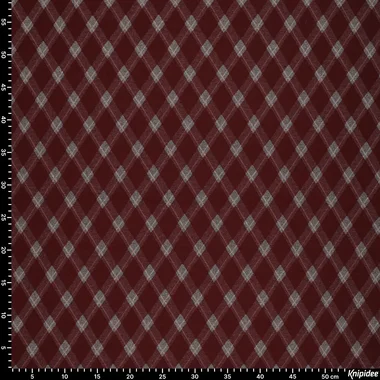 -Stretch stof - jacquard - wiebers - donkerrood - 23235-401 - Stretch stof - jacquard - wiebers - donkerrood - 23235-401