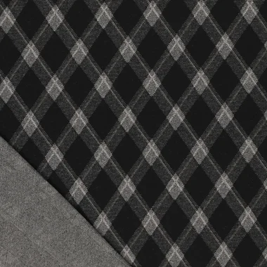 -Stretch stof - jacquard - wiebers - zwart - 23235-998 - Stretch stof - jacquard - wiebers - zwart - 23235-998