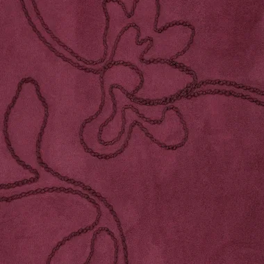 -Embroidery stof - scuba suede - bloemen - donkerrood - 23211-400 - Embroidery stof - scuba suede - bloemen - donkerrood - 23211-400