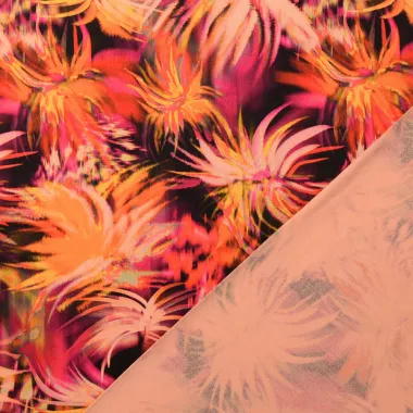 -Viscose stof - satijn - abstract - koraal - 26256-013 - Viscose stof - satijn - abstract - koraal - 26256-013